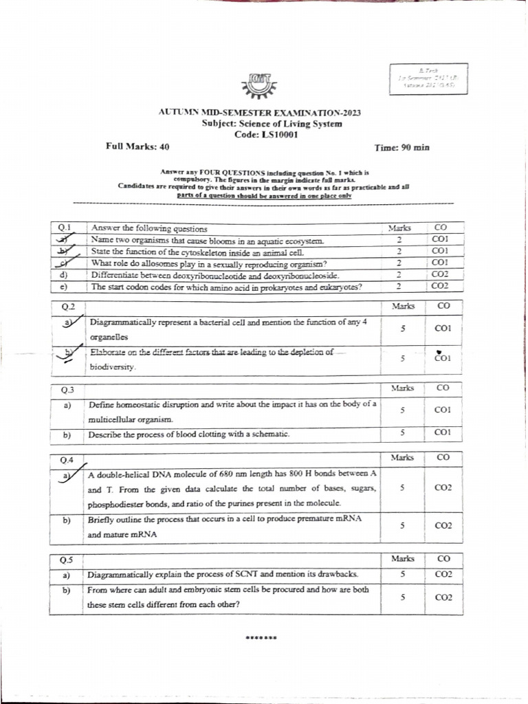 Mid Sem Bio 2023 | PDF