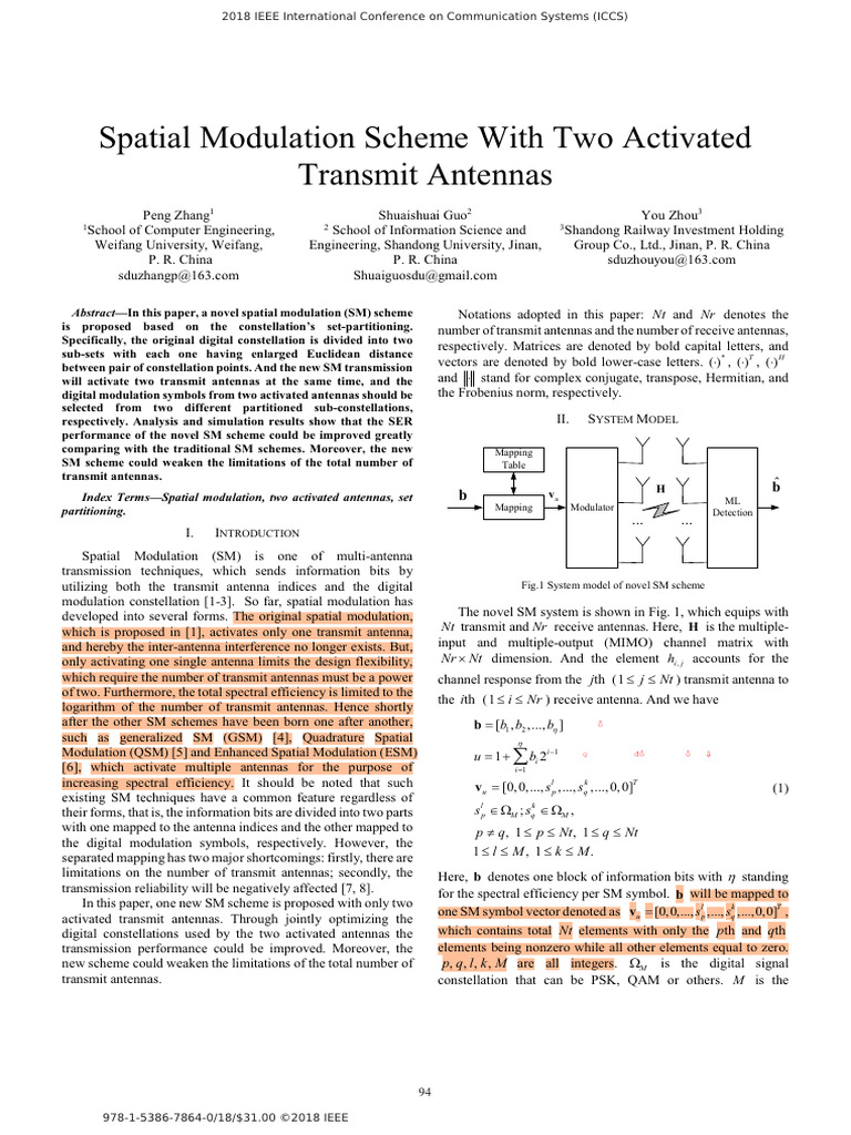 Enhanced Spatial Modulation with Two Antennas | PDF ...