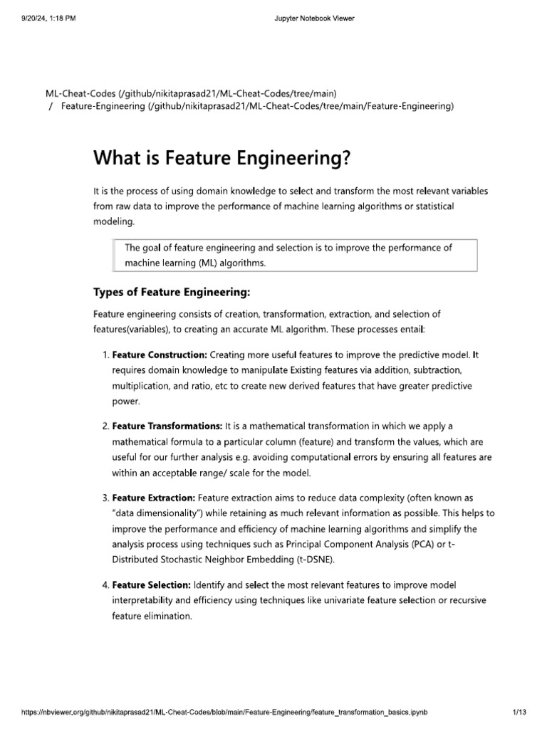 Nikita Prasad - Feature Engineering Basic | PDF