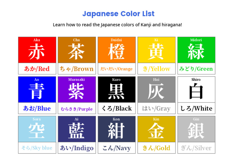 Japanesecolors | PDF