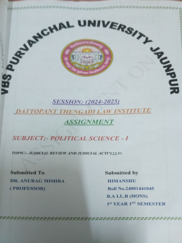 Political Science Assignment | PDF