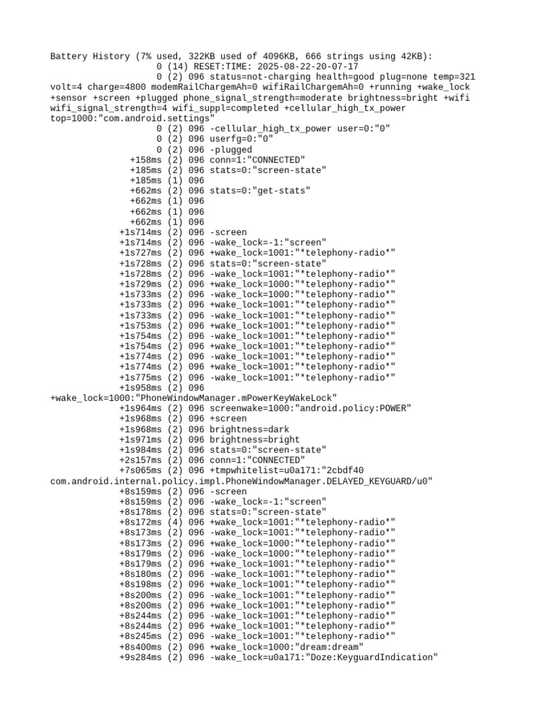 Battery Usage and Status Log Analysis | PDF | Embedded Linux ...