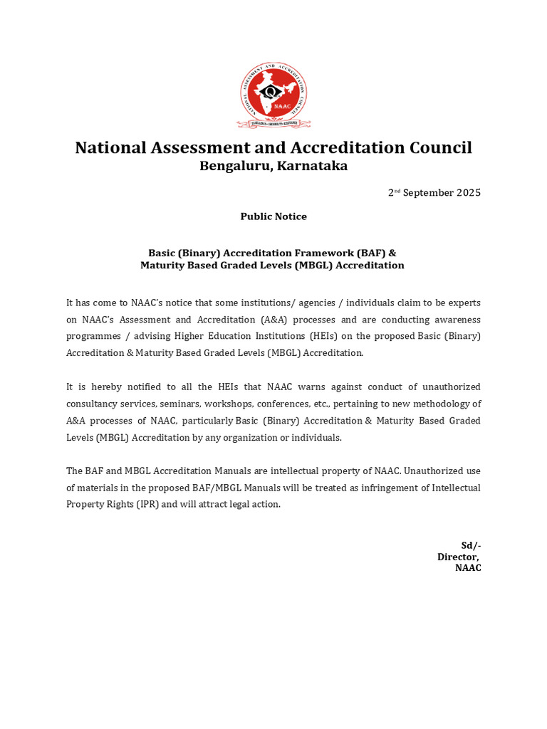 Basic Binary Accreditation Framework BAF | PDF