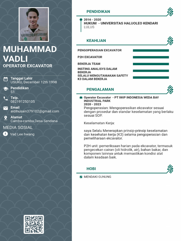 CV Operator Vadli | PDF