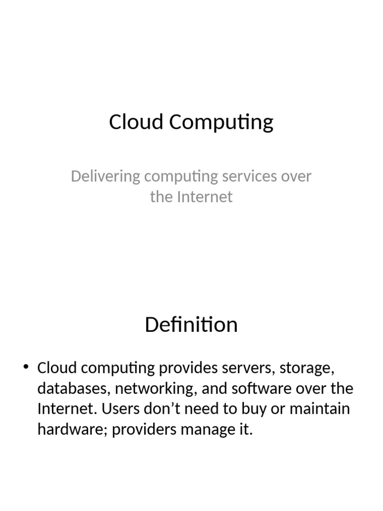 Overview of Cloud Computing Services | PDF