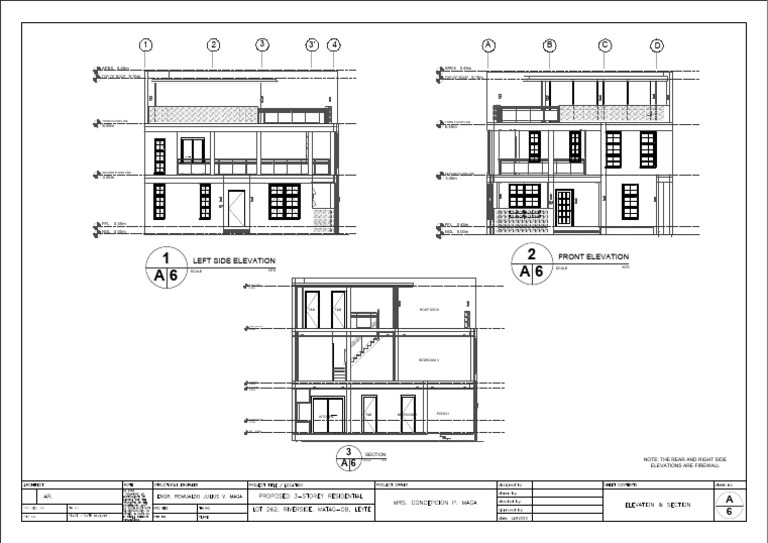 Building Elevation and Section Details | PDF | Architectural Design ...