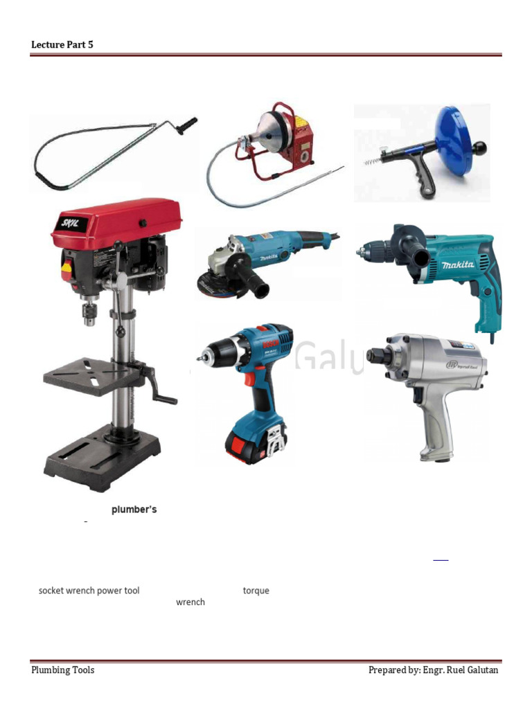 Essential Plumbing Tools Explained | PDF