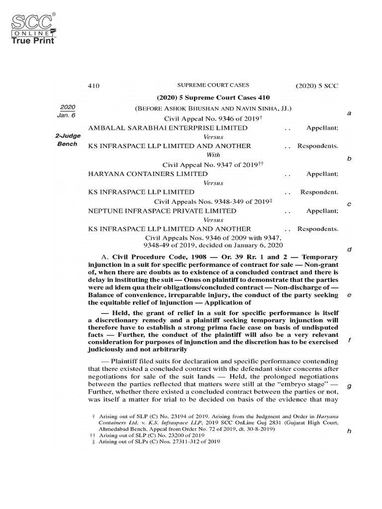 TP 2020 5 SCC 410 419 Imcadvocate Gmailcom 20250108 214538 1 10 | PDF ...