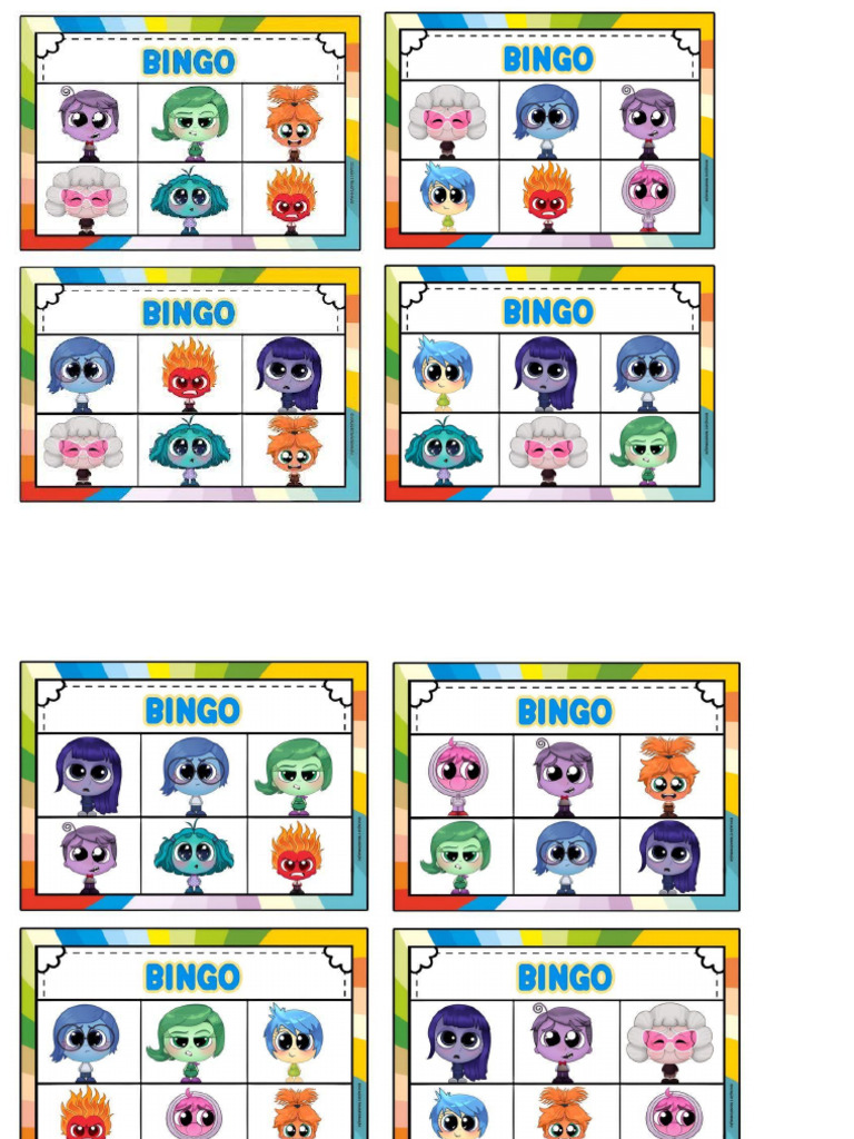 Bingo Das Emoções | PDF