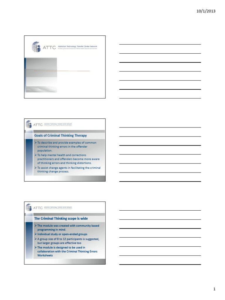 Criminal and Addictive Thinking Workbook | PDF | Antisocial Personality ...