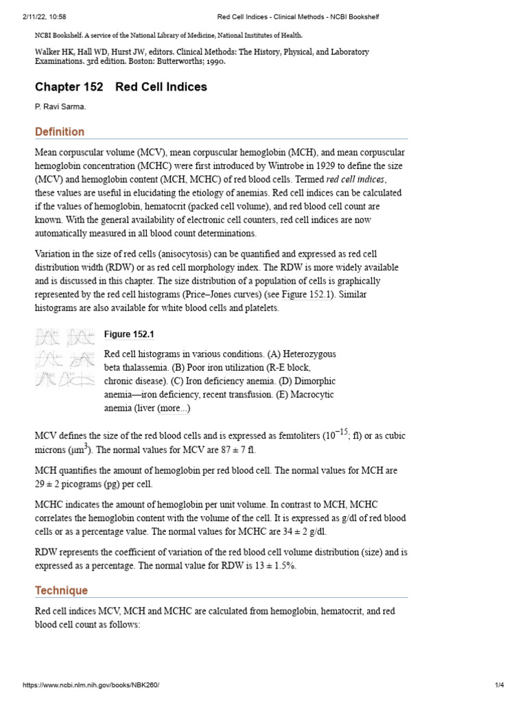 Red Cell Indices in Anemia Diagnosis | PDF | Anemia | Tissue (Biology)