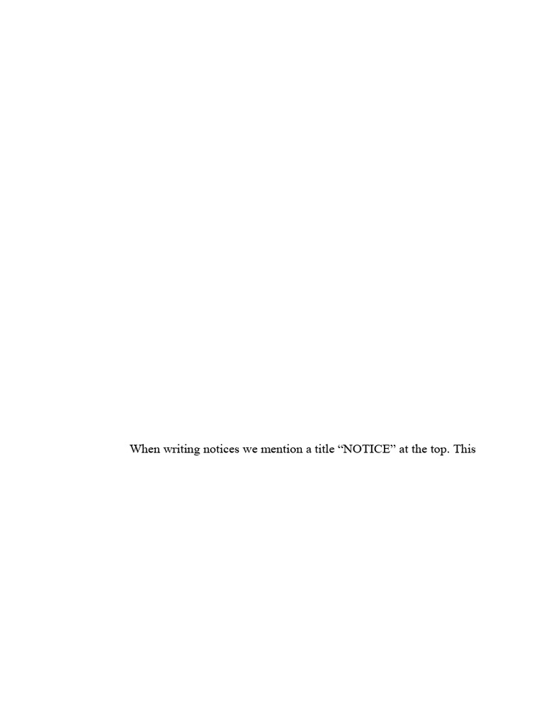 Writing Notices Handout | PDF | Newspapers | Communication