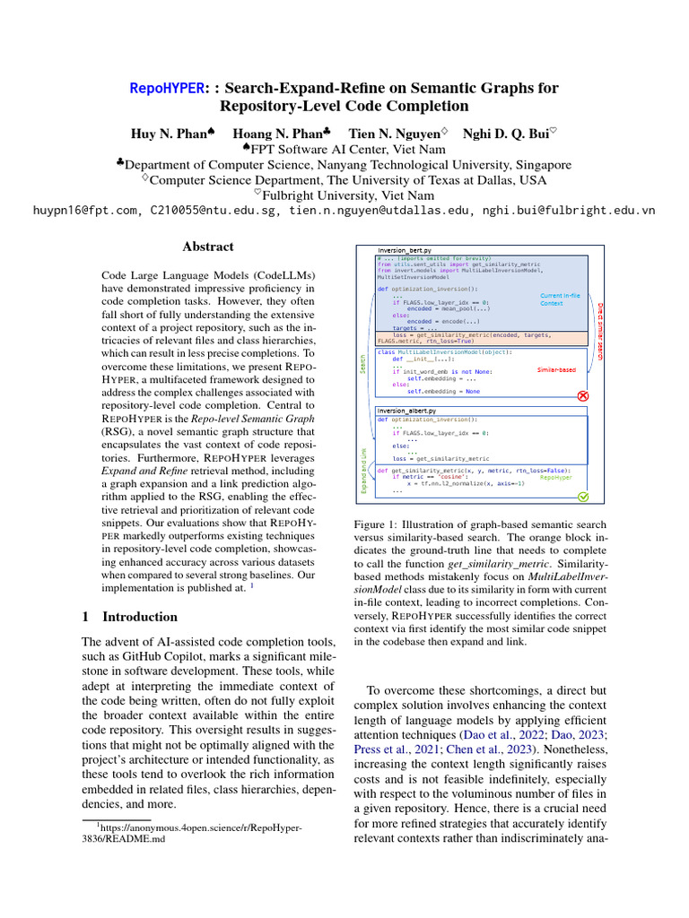 RepoHYPER: Advanced Code Completion | PDF | Software Engineering ...