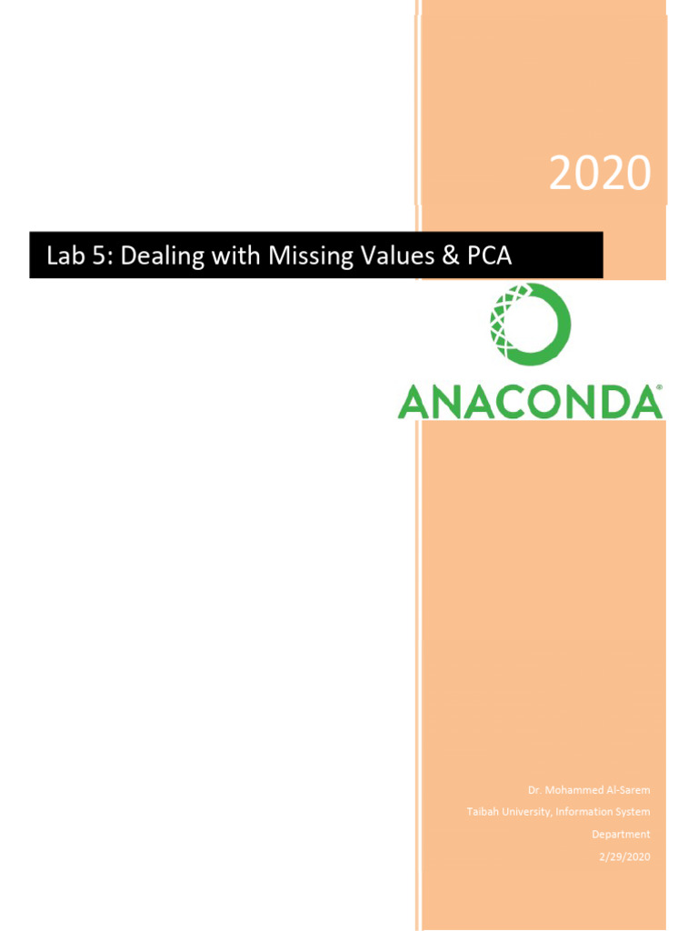 Missing Values & PCA in Python Lab | PDF | Principal Component Analysis ...