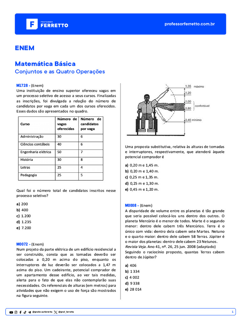 Questões de Matemática do ENEM | PDF | Eleições | Futebol