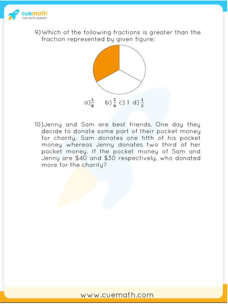 Comparing Fractions Worksheet 4 3 4 | PDF