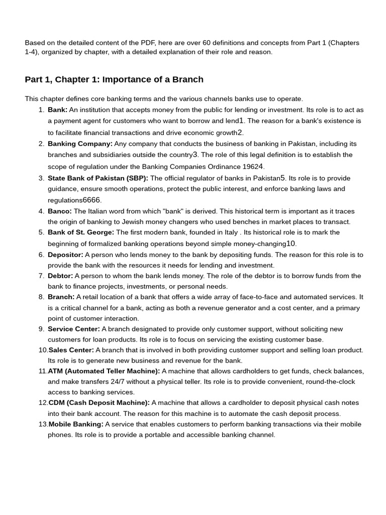 Key Banking Terms and Concepts Explained | PDF | Islamic Banking And ...