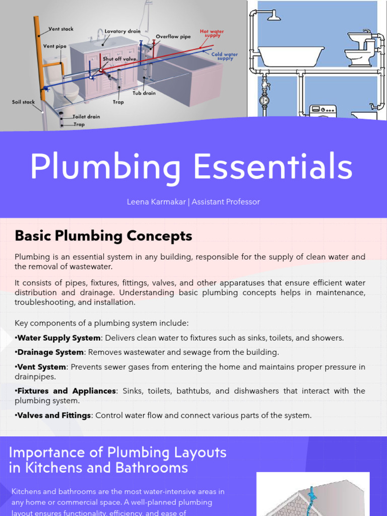 Essential Plumbing Concepts and Layouts | PDF | Plumbing | Water Heating
