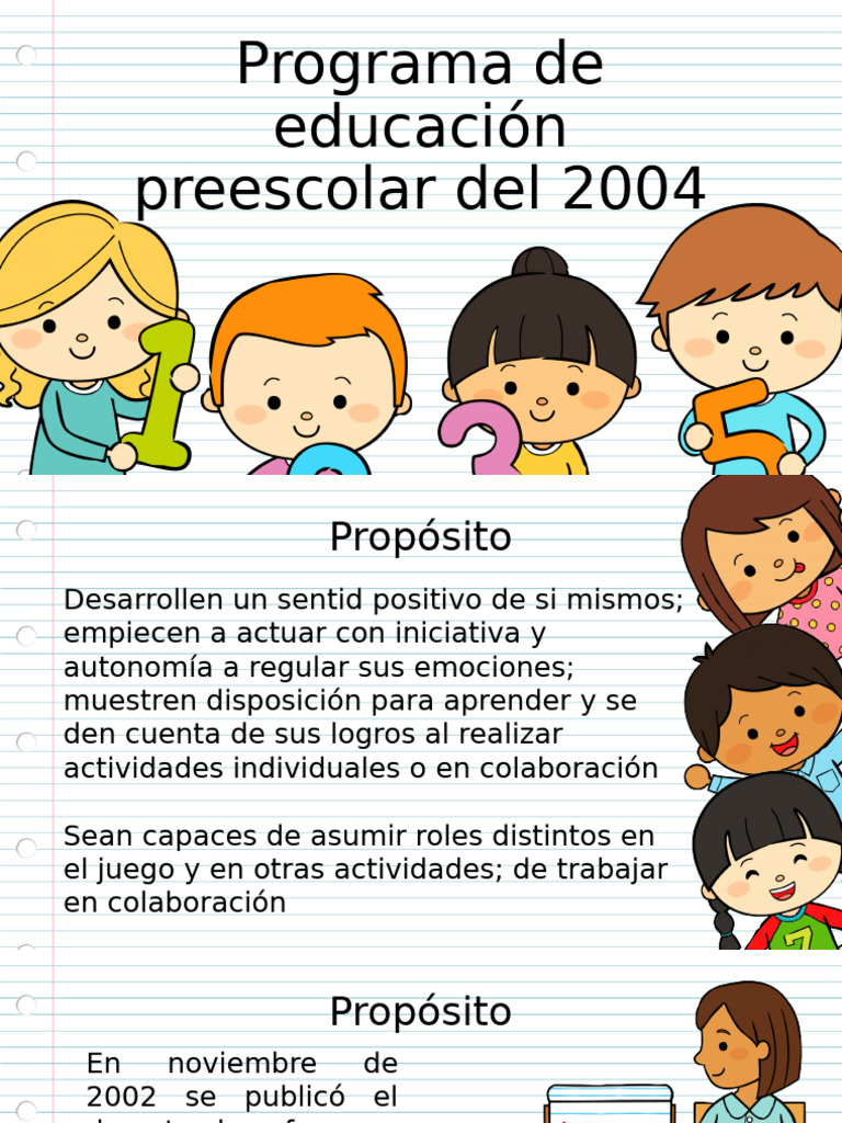 Programa de Educación Preescolar 2004 | PDF | Educación de la primera ...