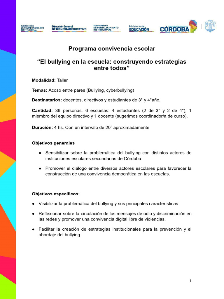 Estrategias contra el Bullying Escolar | PDF | Acoso cibernético | Agresión