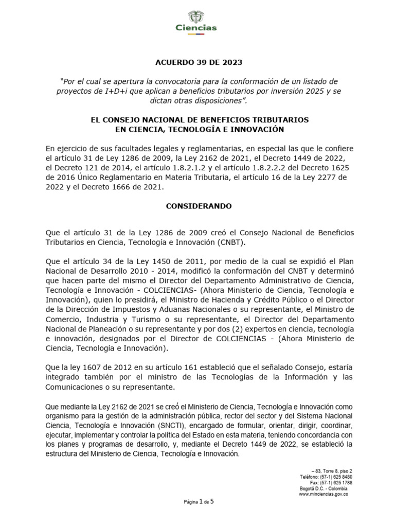 Convocatoria Proyectos I+D+i 2025 | PDF | Ministerio (Departamento de ...