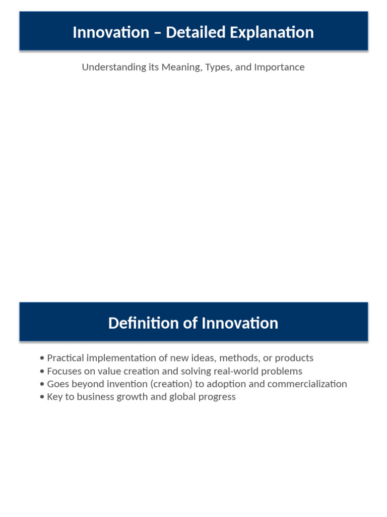 Understanding Innovation: Types & Importance | PDF | Innovation ...
