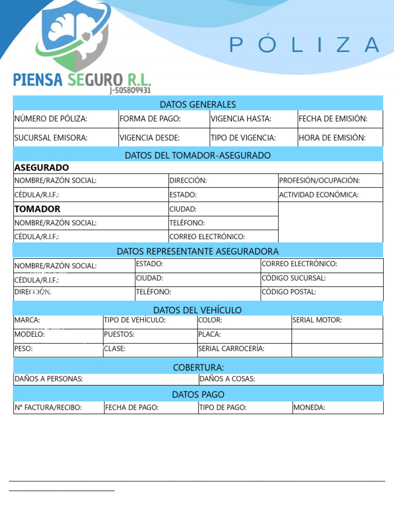 Información Completa de Póliza de Seguro | PDF | Póliza de seguros