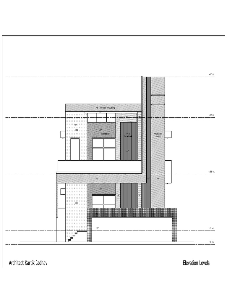 Rajmane Front Elevation Levels | PDF