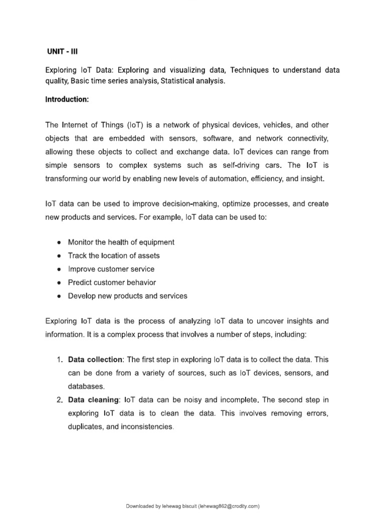 Iot Unit 3 | PDF