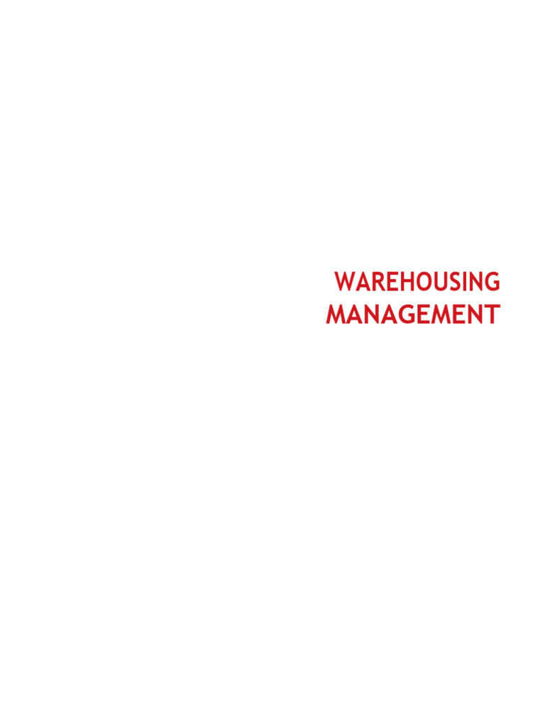 Understanding Warehouse Management | PDF | Warehouse | Logistics
