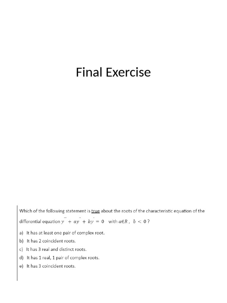 Final Exercise | PDF