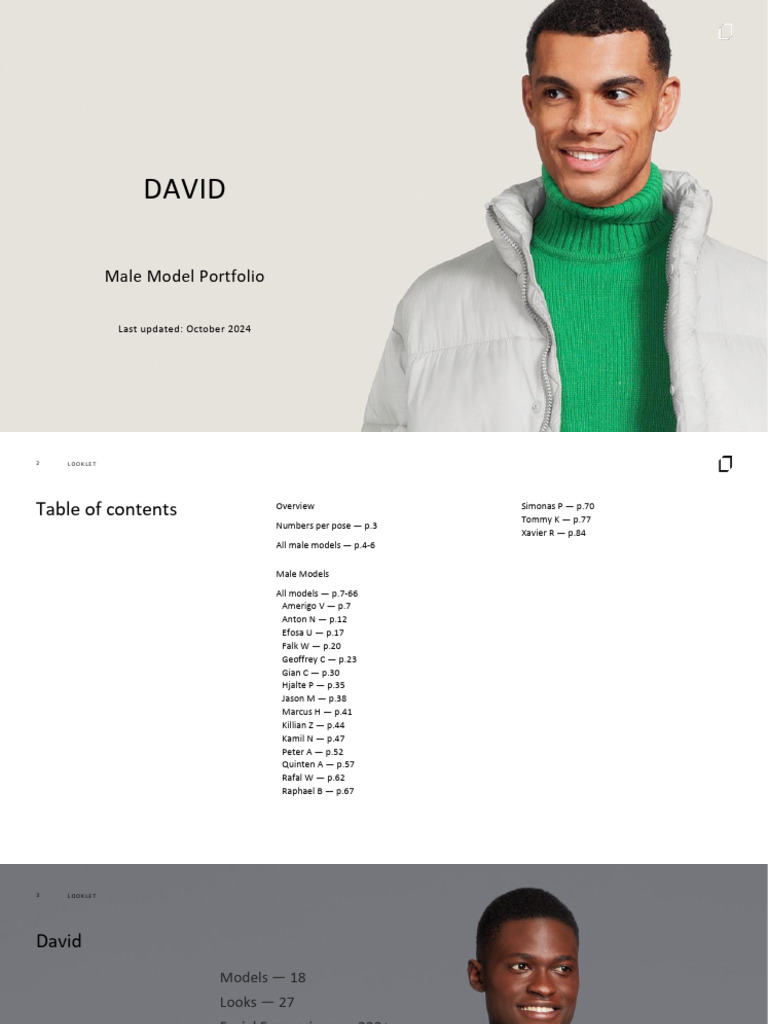 Male Model Portfolio Overview | PDF