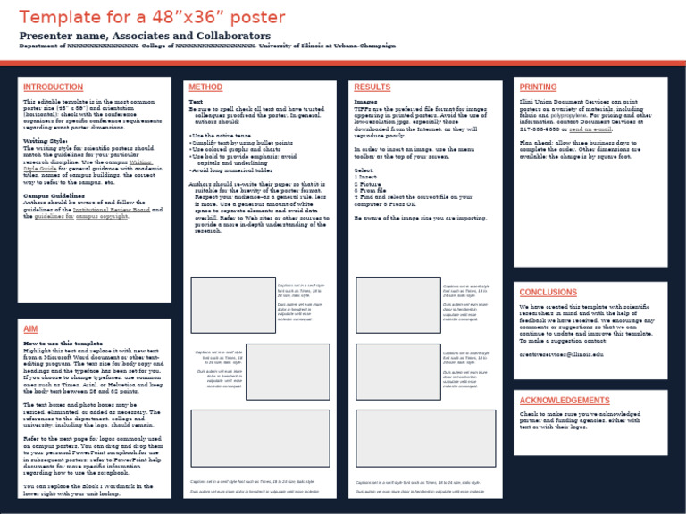 48"x36" Poster Template Guide | PDF | Typefaces | Serif