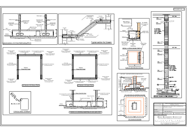 02.Str Column Footing BLDG | PDF | Mechanical Engineering | Structural ...