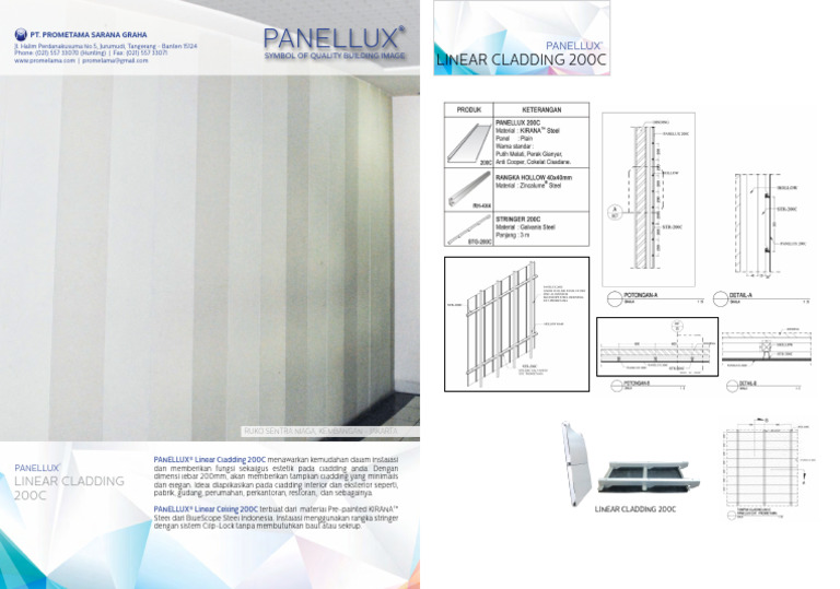 Cladding Minimalis PANELLUX 200C | PDF