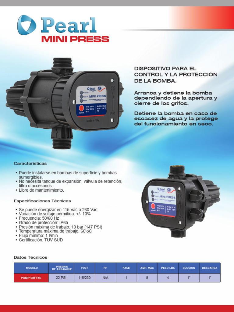 Mini Press Product Specification | PDF