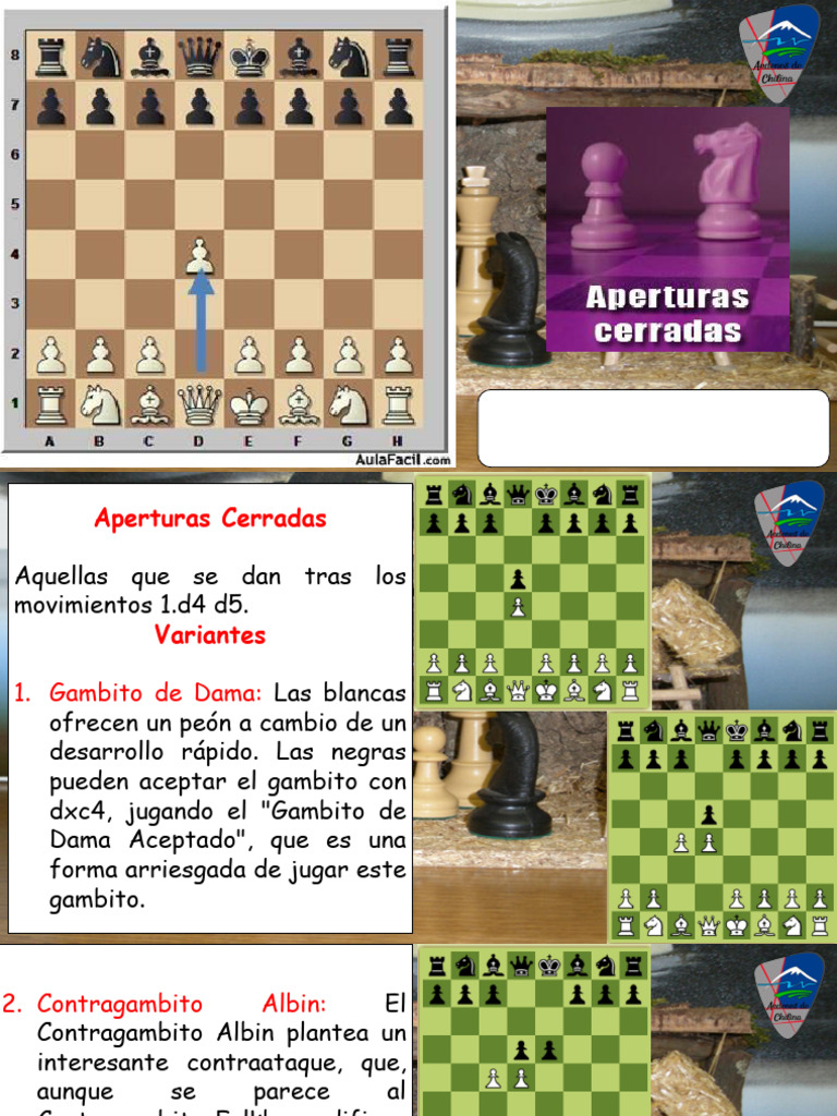 Variantes de Aperturas Cerradas | PDF | Aperturas de ajedrez | Juegos ...