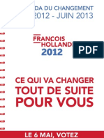 Agenda du Changement par François Hollande