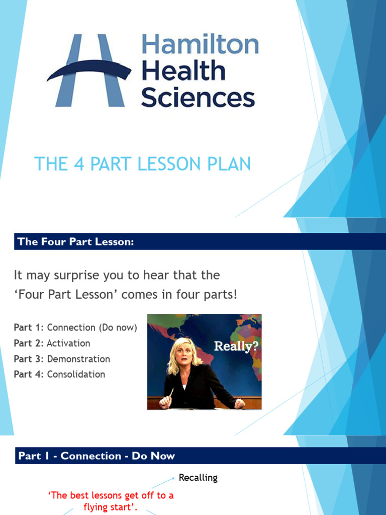 Four-Part Lesson Structure Explained | PDF | Learning | Teachers