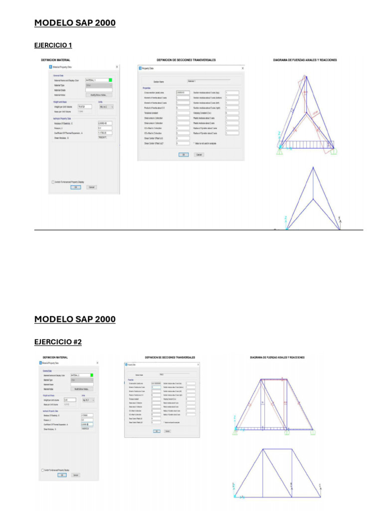 Ejercicios de Modelo SAP 2000 | PDF