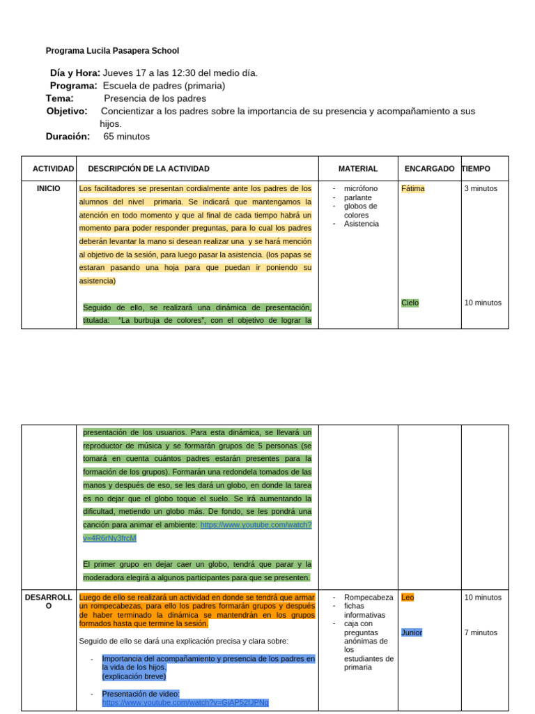 Programa Lucila Pasapera School | PDF | Internet | Servicio de redes ...