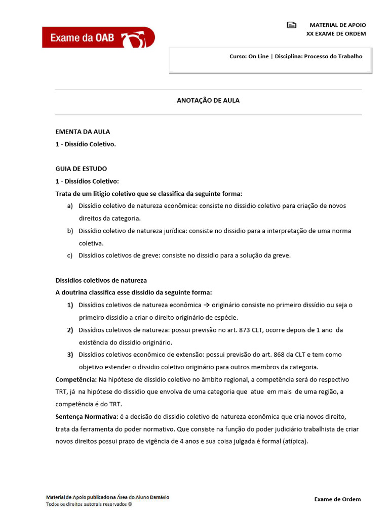Dissídio Coletivo no Processo do Trabalho | PDF | Res Judicata | Ação ...