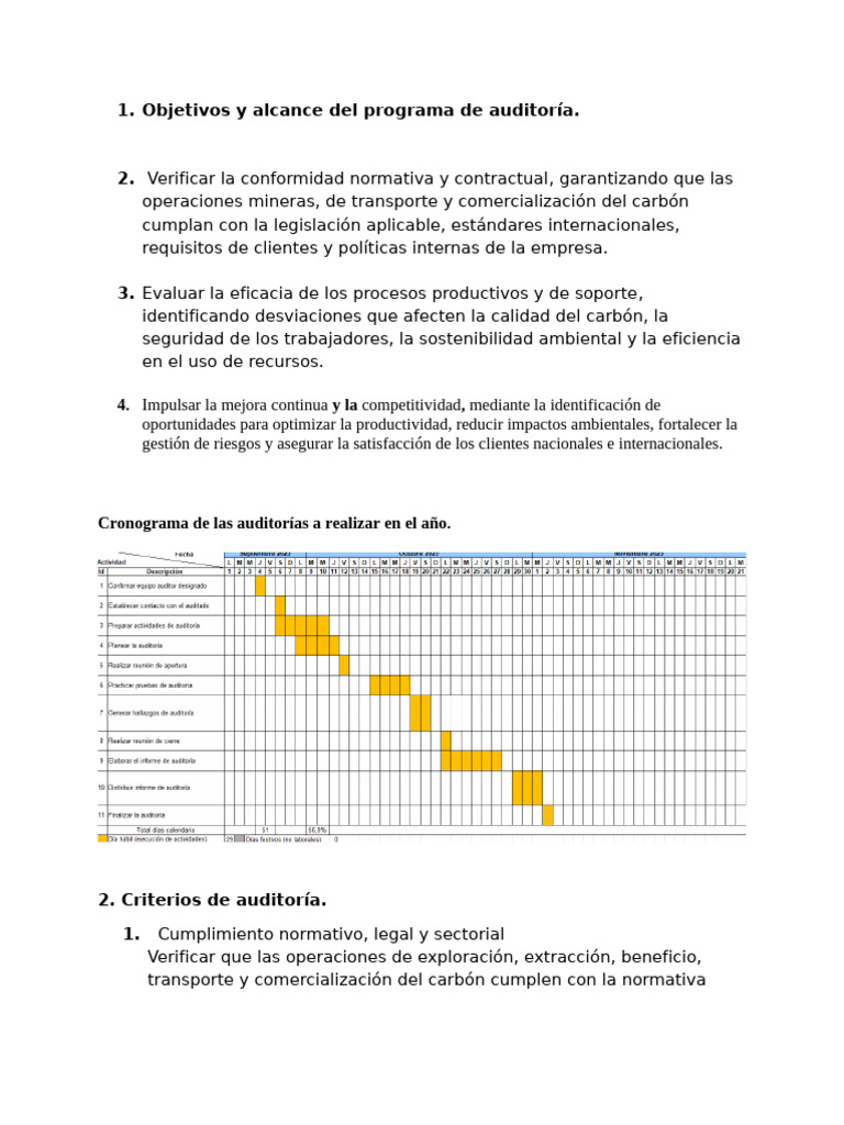 Taller Programa y Plan de Auditoría. | PDF | Auditoría | Business