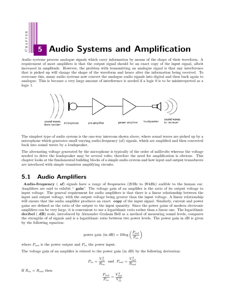 Understanding Audio Systems and Amplifiers | PDF | Amplifier | Decibel