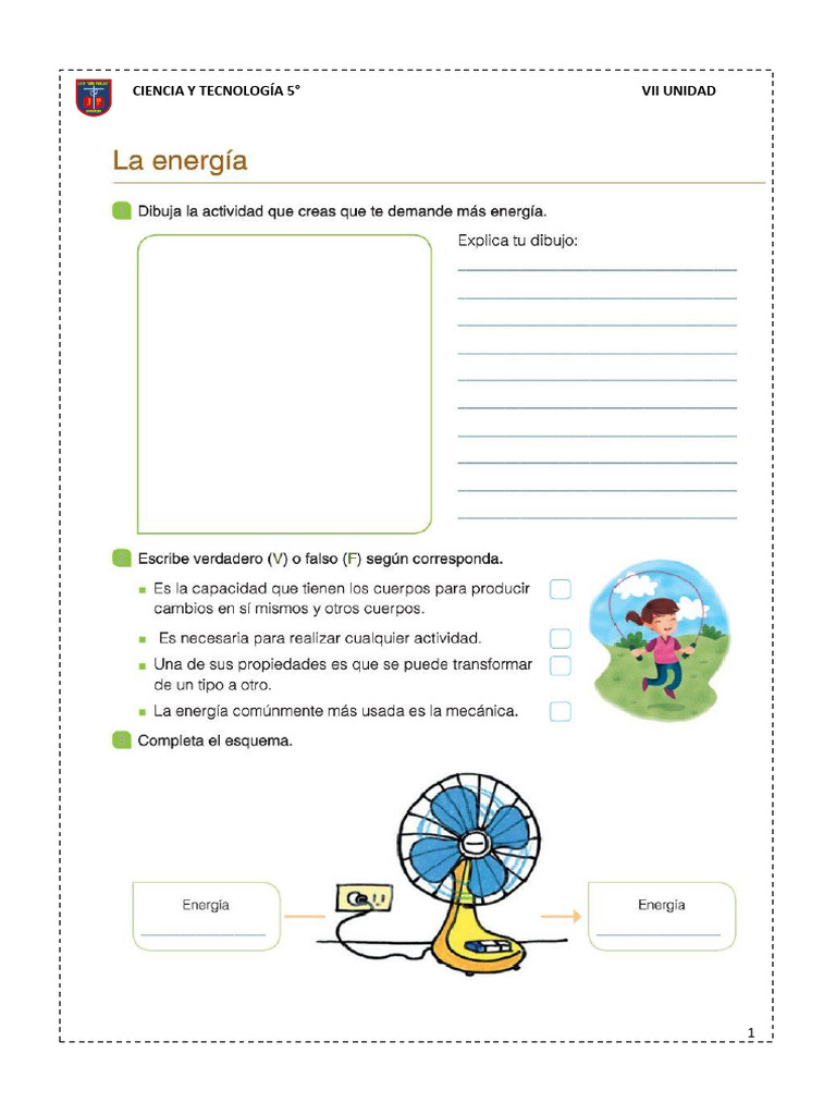 5° Prim - Ciencia y Tecnologia - Vii Unidad | PDF