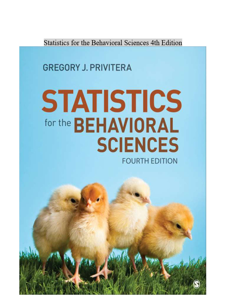 Statistics for Behavioral Sciences, 4th Ed. | PDF | Variance | Statistics