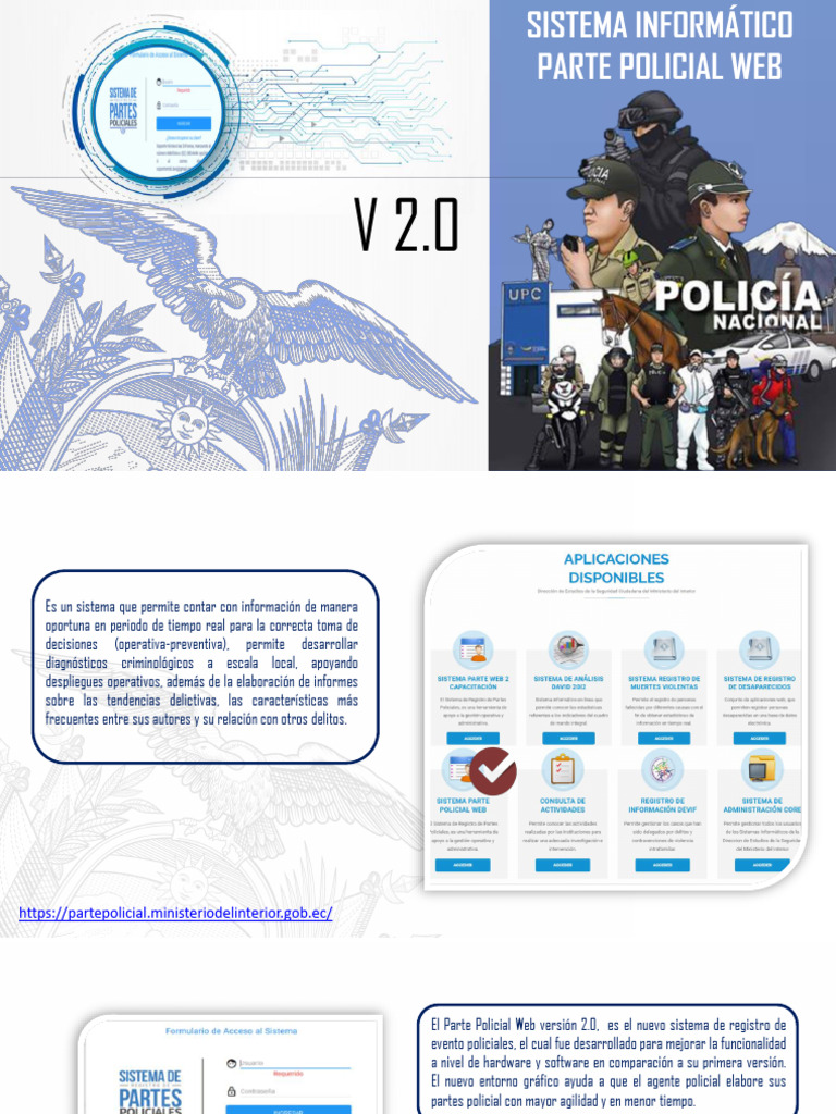 Parte Policial Web 2.0: Sistema Eficiente | PDF | Contraseña | Informática