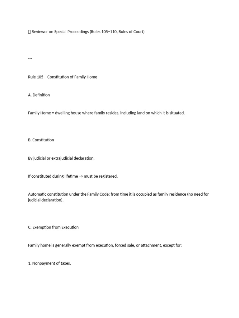Special Proceedings Rules Overview | PDF | Justice | Crime & Violence