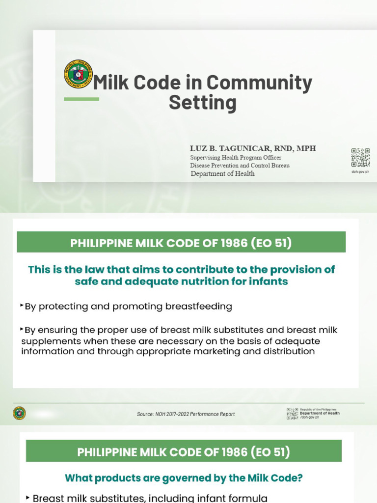 Milk Code Compliance in the Philippines | PDF | Breast Milk | Infant ...