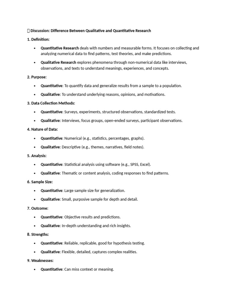 Qualitative vs. Quantitative Research Explained | PDF | Qualitative ...